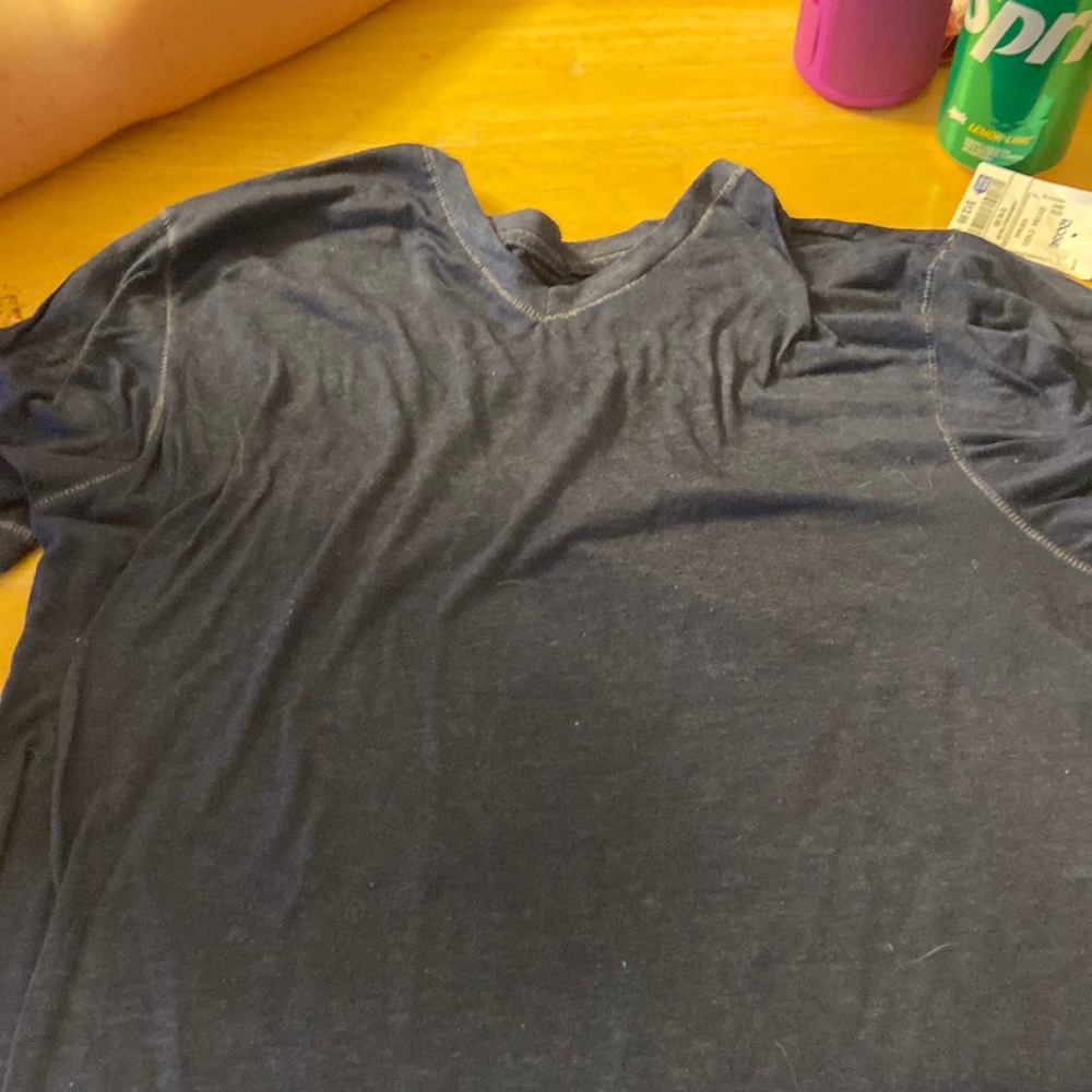 V neck navy blue shirt